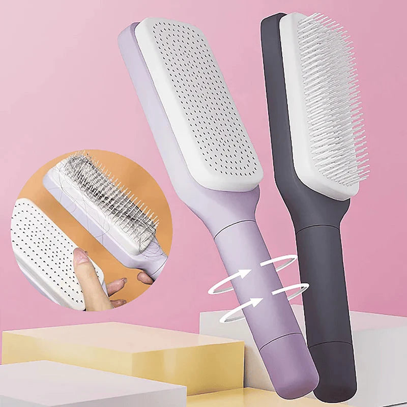 SELF CLEANING HAIR COMB